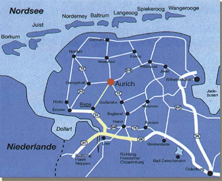 Anreiseskizze Aurich Anreiseskizze Aurich